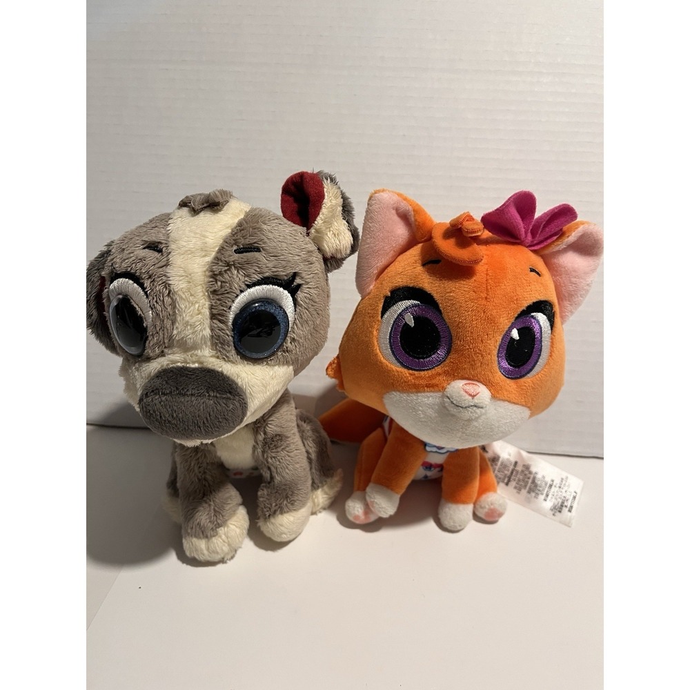 Lot 2-Disney  T.O.T.S. Mia the Kitten Stuffed Animal Plush 7" & Pablo 7" Plush
